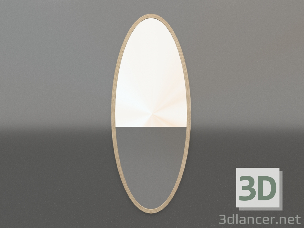 3D Modell Spiegel ZL 22 (600x1500, Holz weiß) - Vorschau