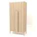 3d model Wardrobe with long handles W 01 (1000x450x2000, wood white) - preview