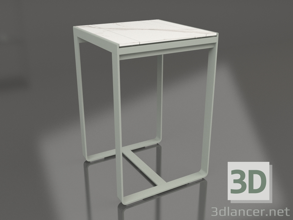 modello 3D Tavolo da bar 70 (DEKTON Aura, Grigio cemento) - anteprima