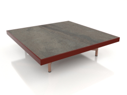 Square coffee table (Wine red, DEKTON Radium)