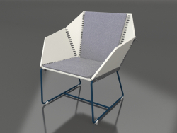 Fauteuil club (Gris bleu)