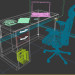 mesa escritorio 3D modelo Compro - render