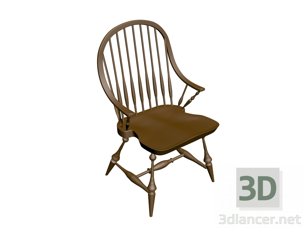 3d model Windsor chair - preview 3d model Windsor chair - preview