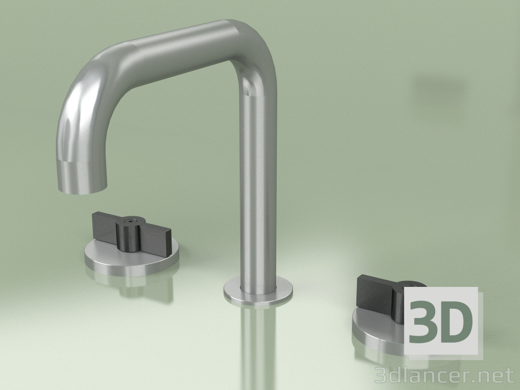 3d model Three-hole mixer with swivel spout (19 31 V, AS-ON) - preview