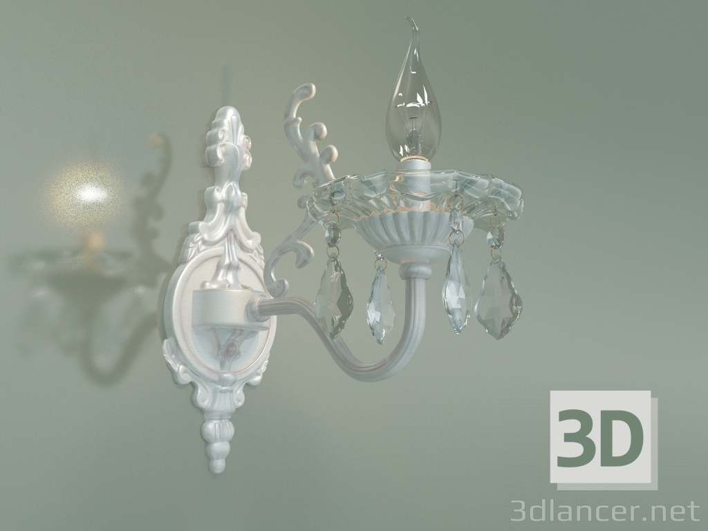 modèle 3D Applique 3281-1 (blanc avec cristal Strotskis teinté or) - preview