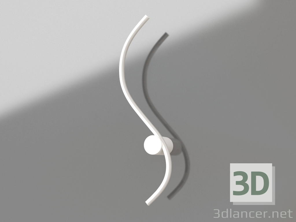 3D modeli Aplik Letizia beyaz L61 (08429-61,01) - önizleme