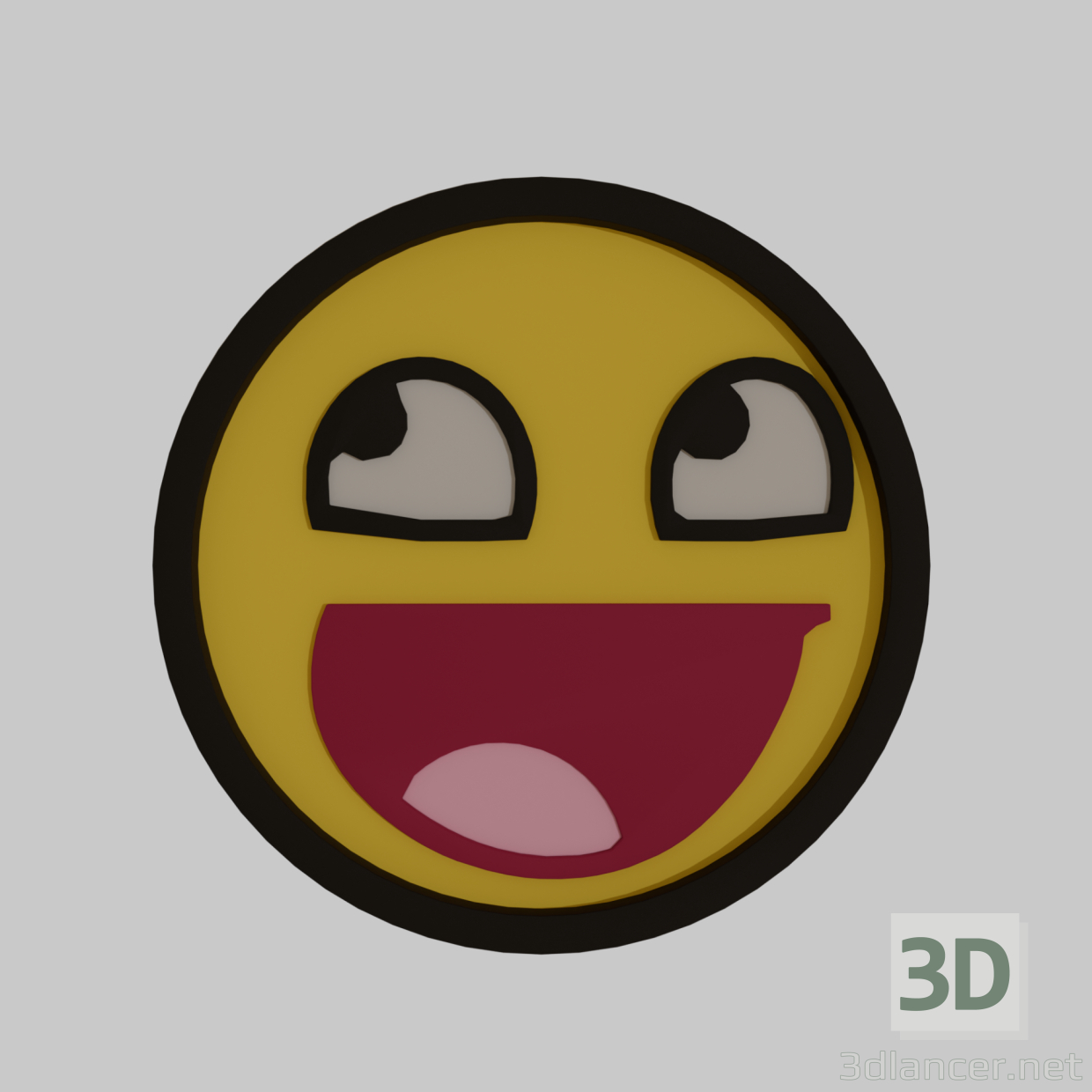 3D Düşük Poli Gülümseme modeli satın - render