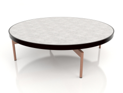 Round coffee table Ø120 (Black, DEKTON Kreta)