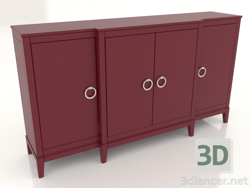 3d model Chest of drawers (RAL 3032, option 3) - preview