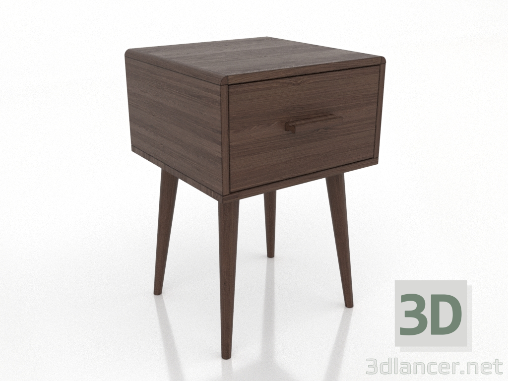 3D Modell Nachttisch (Walnuss dunkel) - Vorschau 3D Modell Nachttisch (Walnuss dunkel) - Vorschau