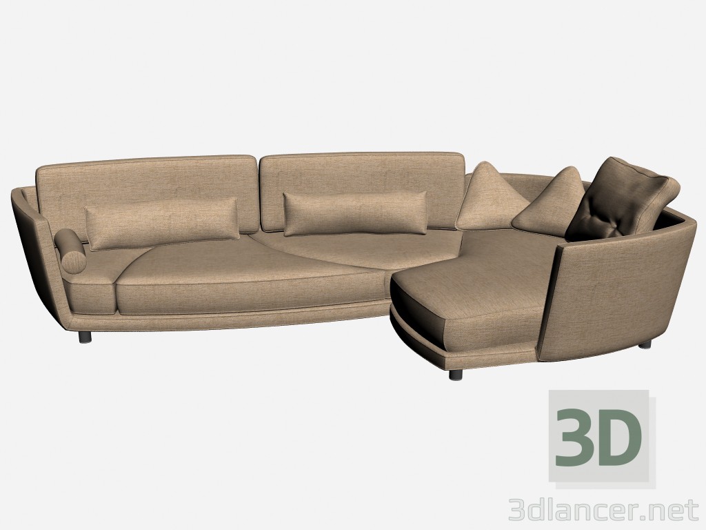 modèle 3D Canapé Deha 3 - preview