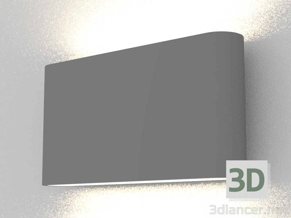 3 डी मॉडल भूतल घुड़सवार एलईडी दीवार वॉशर (DL18400 21WW-काले मंद) - पूर्वावलोकन