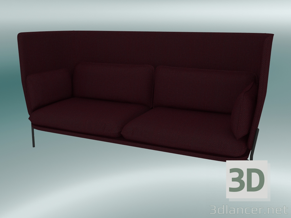 3 डी मॉडल सोफा सोफा (LN7, 90x232 H 115cm, गर्म काले पैर, Sunniva 2 662) - पूर्वावलोकन