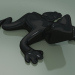 3D modeli Dekor Elemanı Seramik Kurbağa (Siyah) - önizleme