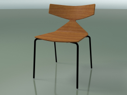 Cadeira empilhável 3701 (4 pernas de metal, efeito Teak, V39)