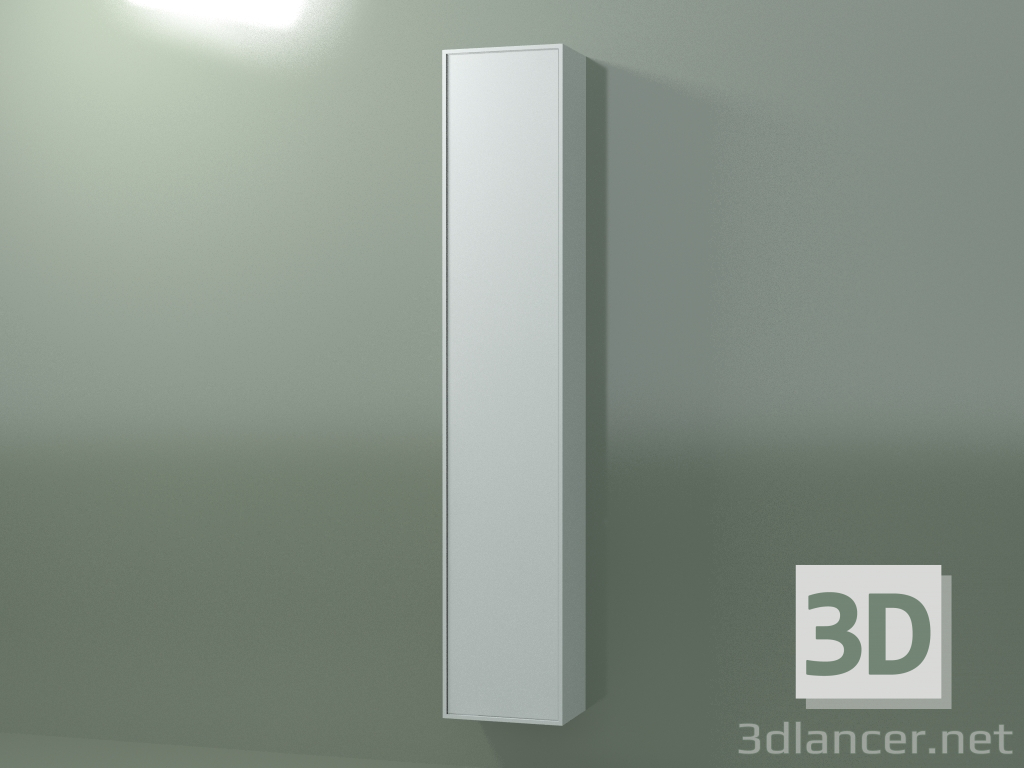 modello 3D Pensile con 1 anta (8BUBFCD01, 8BUBFCS01, Glacier White C01, L 36, P 24, H 192 cm) - anteprima
