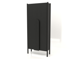 Garderobe mit langen Griffen B 01 (800x300x1800, Holz schwarz)