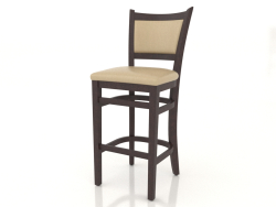 Tabouret de bar Chester (Noyer foncé)