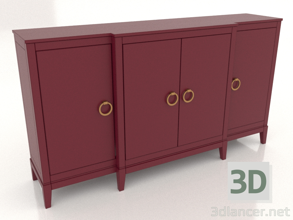 3d model Chest of drawers (RAL 3032, option 4) - preview