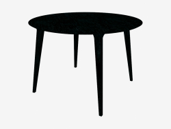 Table de repas ronde (frêne teinté noir D110)