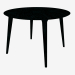 modèle 3D Table de repas ronde (frêne teinté noir D110) - preview