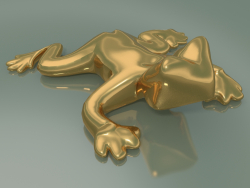 Elemento decorativo rana de cerámica (oro)