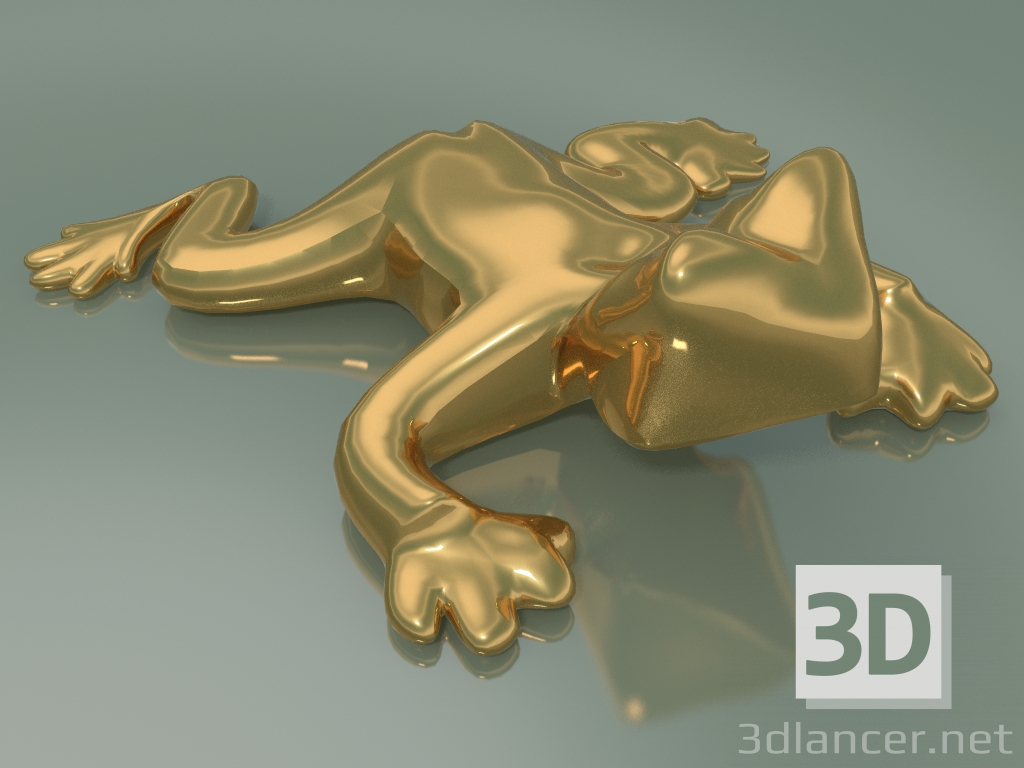 modello 3D Decor Element Ceramic Frog (Oro) - anteprima