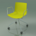 3d model Chair 0273 (4 castors, with armrests, polypropylene PO00118) - preview