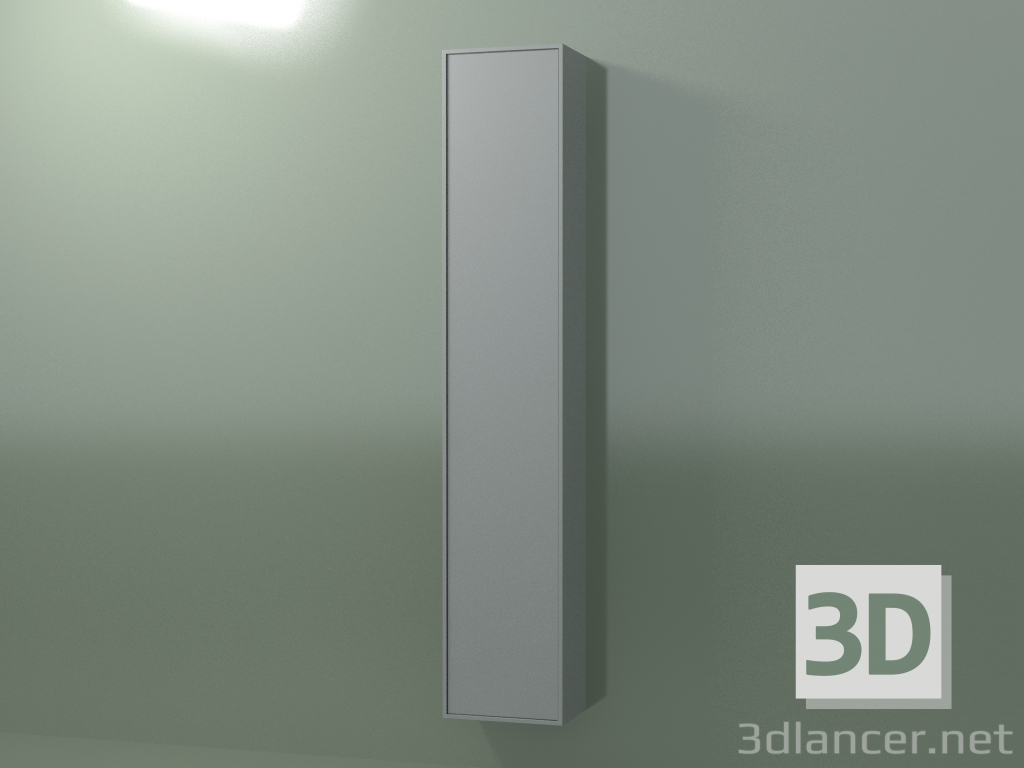 modèle 3D Élément mural 1 porte (8BUBFCD01, 8BUBFCS01, gris argenté C35, L 36, P 24, H 192 cm) - preview