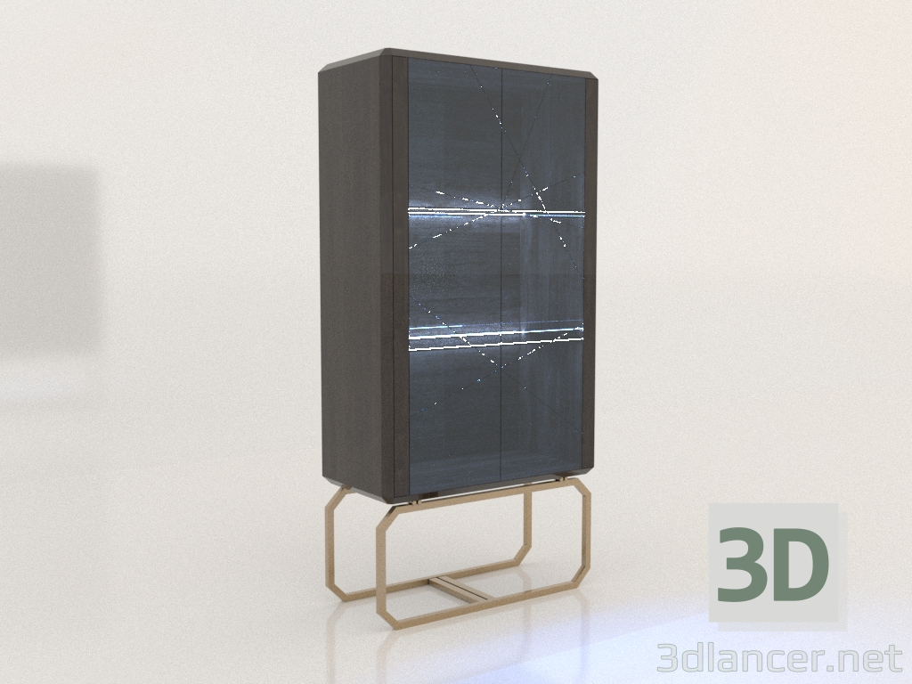 3D Modell Vitrine (2 Türen) - Vorschau
