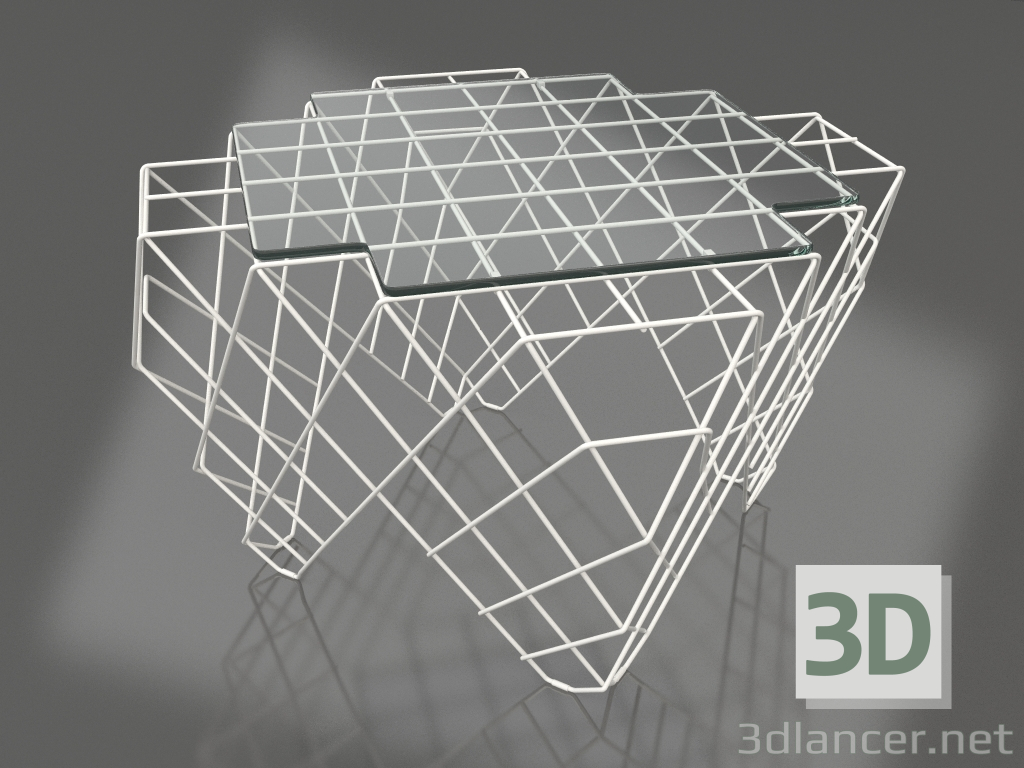 modello 3D Tavolino basso (Grigio agata) - anteprima