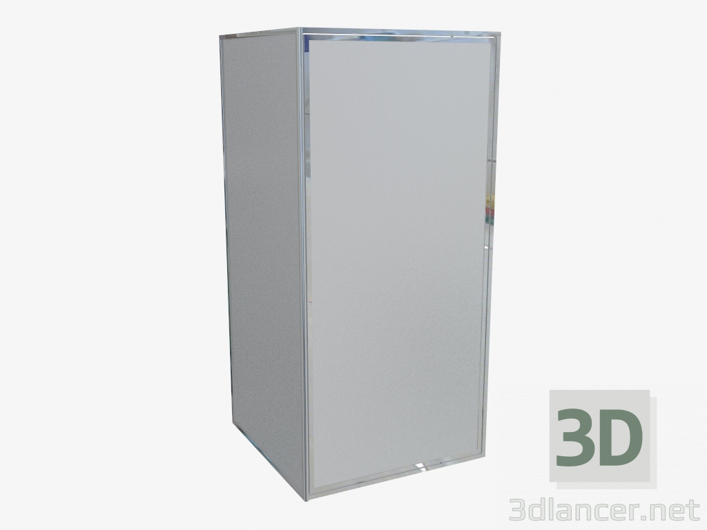 modello 3D Ante per nicchia oscillante 80 cm, vetro opaco opaco Flex (KTL 612D) - anteprima