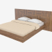 3d модель Ліжко двоспальне в лакованому дереві – превью