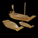 modèle 3D de Plats en bois pour sushi acheter - rendu