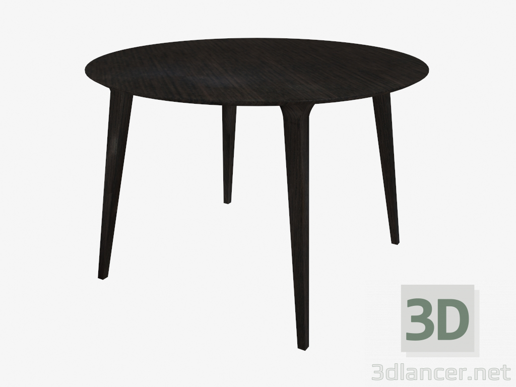 3 डी मॉडल डाइनिंग टेबल राउंड (ग्रे सना हुआ राख D110) - पूर्वावलोकन