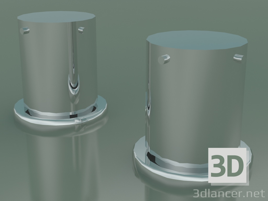 modèle 3D Mitigeur thermostatique bain 2 trous avec poignées zéro (10480000) - preview