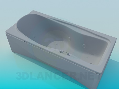 3d модель Прямокутна ванна – превью 3d модель Прямокутна ванна – превью
