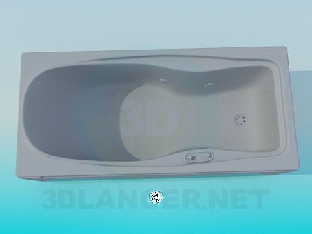 3d модель Прямокутна ванна – превью 3d модель Прямокутна ванна – превью
