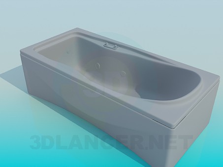 3d модель Прямокутна ванна – превью 3d модель Прямокутна ванна – превью