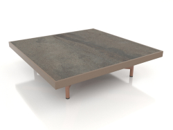 Table basse carrée (Bronze, DEKTON Radium)