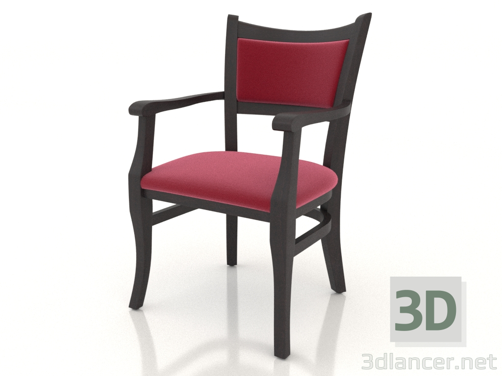 modello 3D Sedia (poltrona) Chester (Wengé) - anteprima