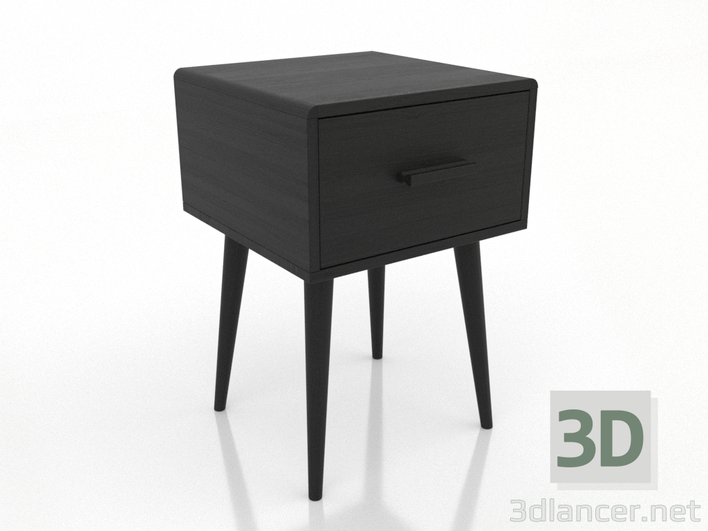 3d model Mesita de noche (negro RAL 9005) - vista previa