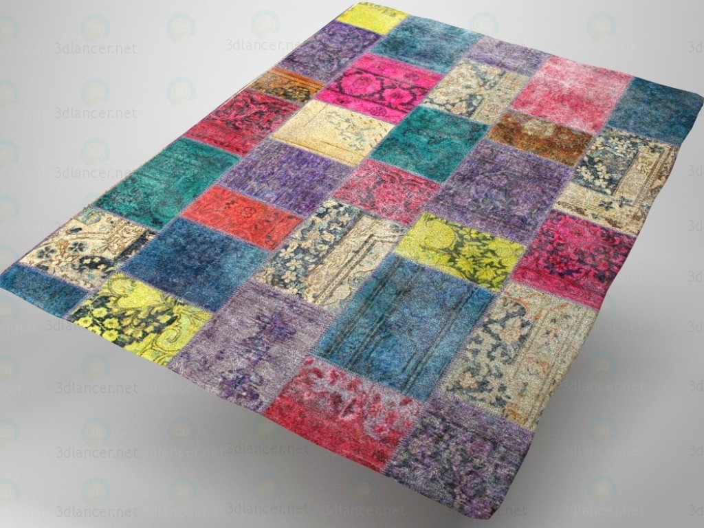 modèle 3D Tapis patchwork - preview