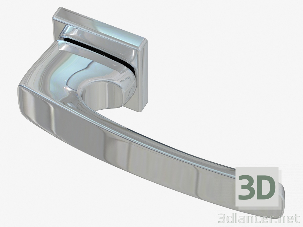 3D Modell Touch-Türgriff (glänzendes Chrom) - Vorschau