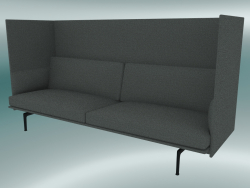 Sofa triple with high back Outline (Remix 163, Black)