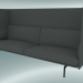 3d model Sofa triple with high back Outline (Remix 163, Black) - preview