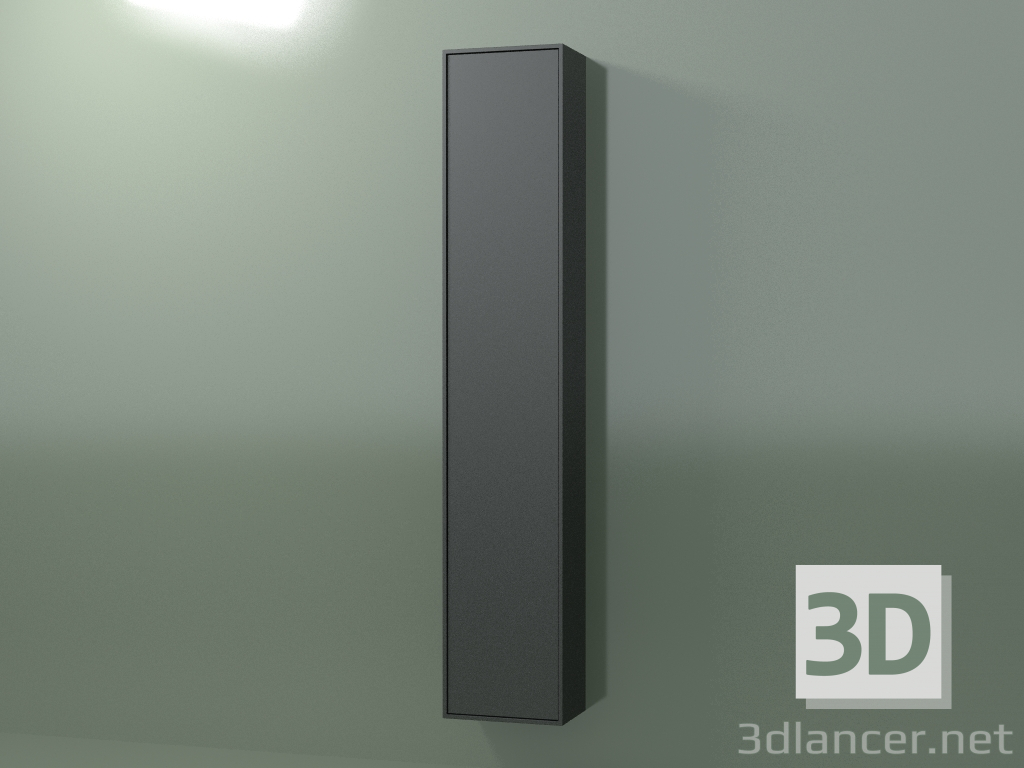 3d model Wall cabinet with 1 door (8BUBFCD01, 8BUBFCS01, Deep Nocturne C38, L 36, P 24, H 192 cm) - preview