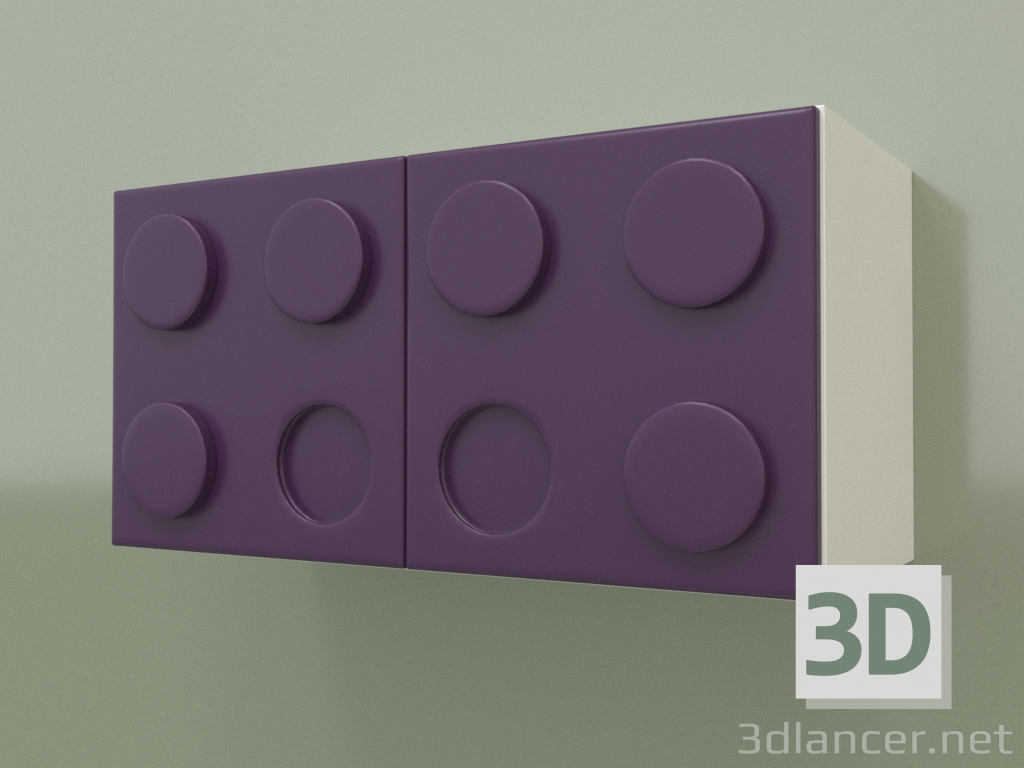 3d model Children's horizontal wall shelf (Ametist) - preview