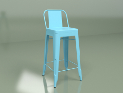 Bar stool Marais Color with backrest (light blue)
