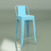 3d модель Барный стул Marais Color со спинкой (голубой) – превью
